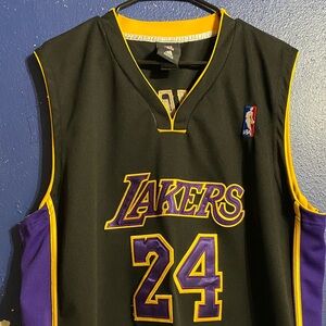 Nike Black and Yellow Lakers Jersey